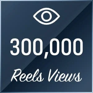 300,000 views on Instagram Reels