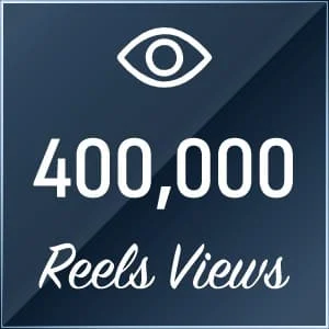 400,000 views on Instagram Reels